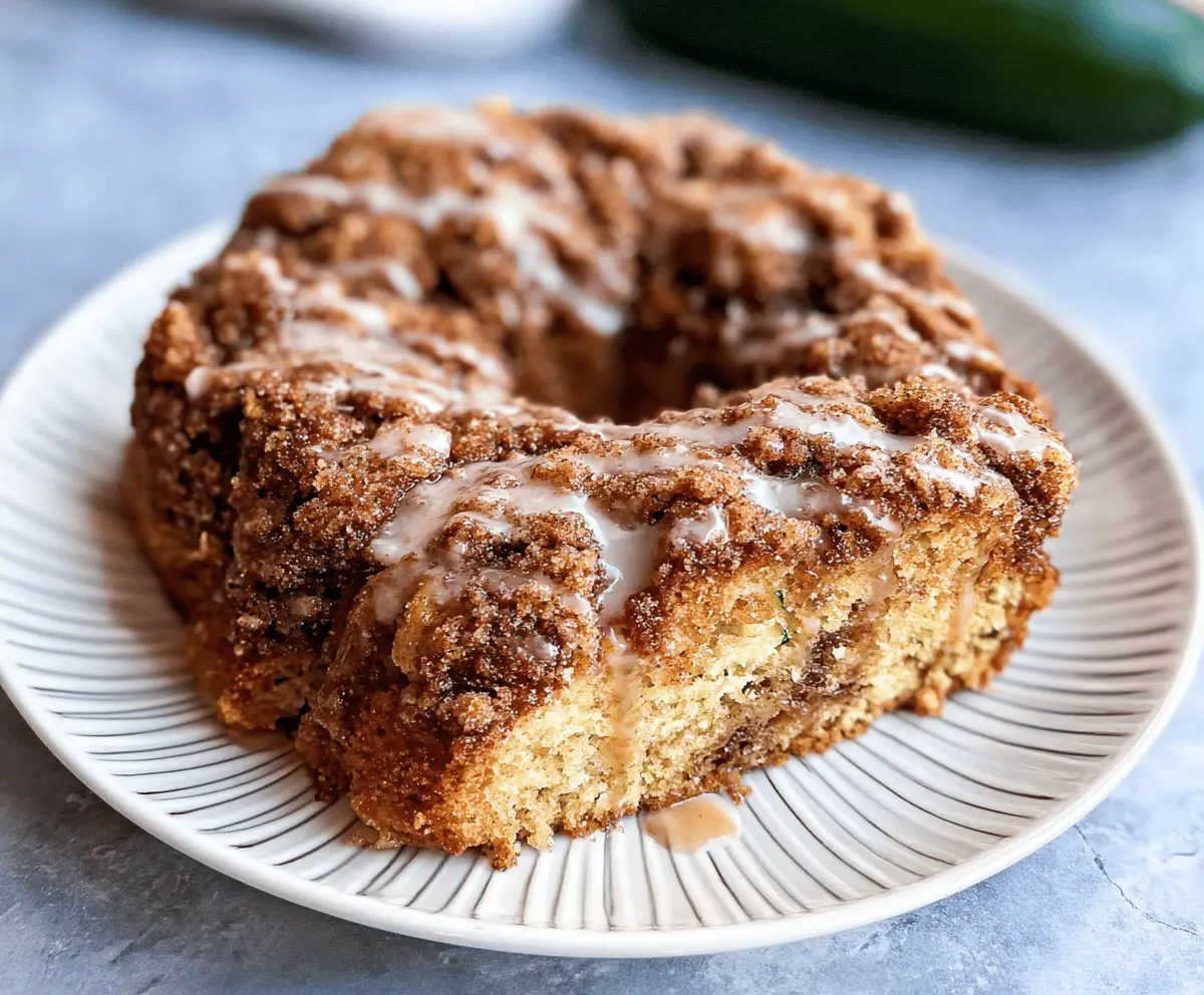 Moist Cinnamon Zucchini Coffee Cake Recipe