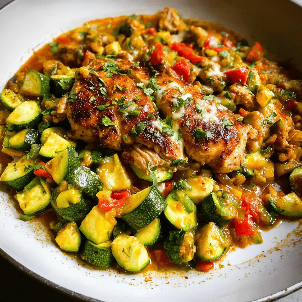 Easy Tex Mex Chicken and Zucchini Skillet Recipe