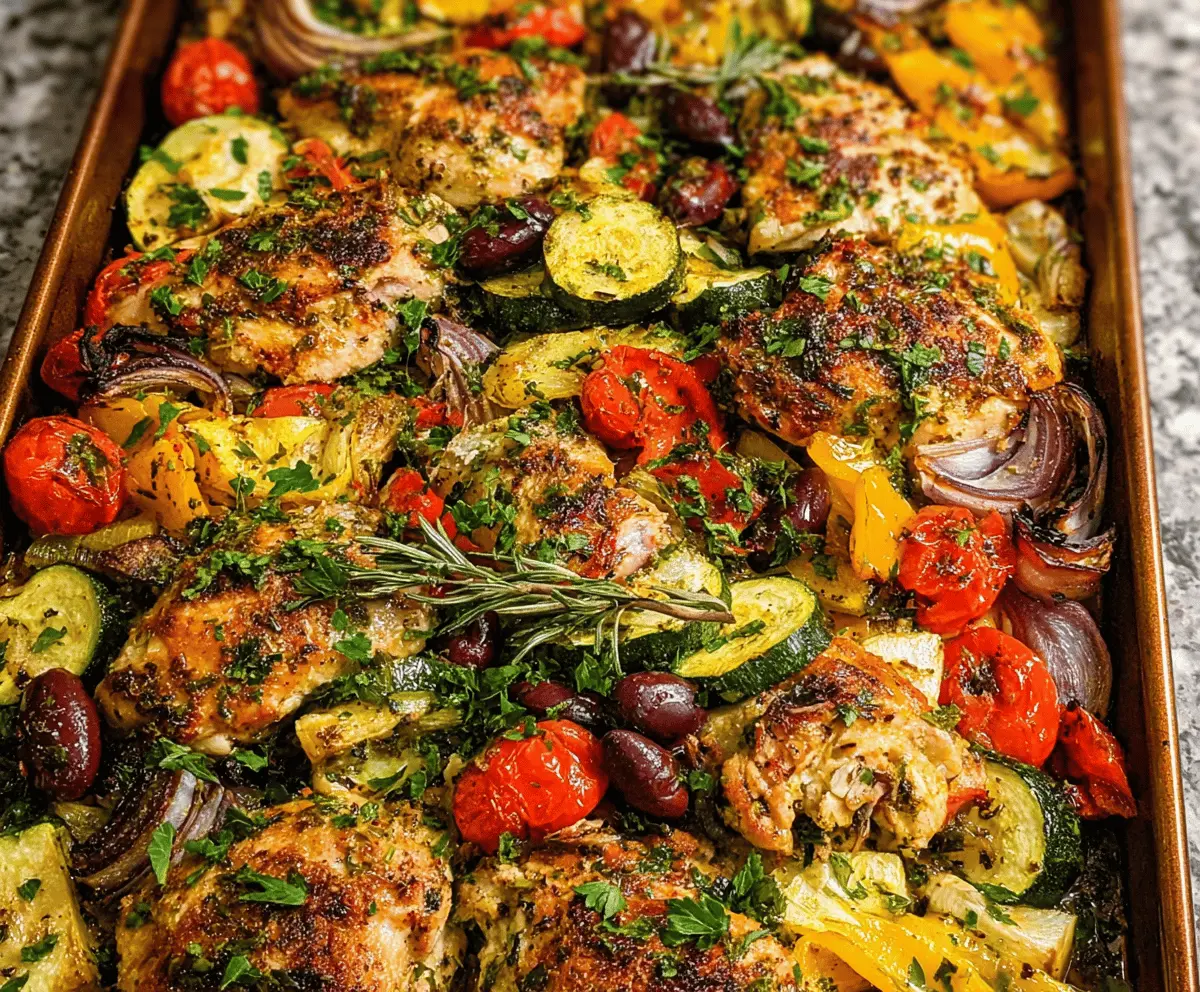 Easy Sheet Pan Mediterranean Chicken with Zucchini