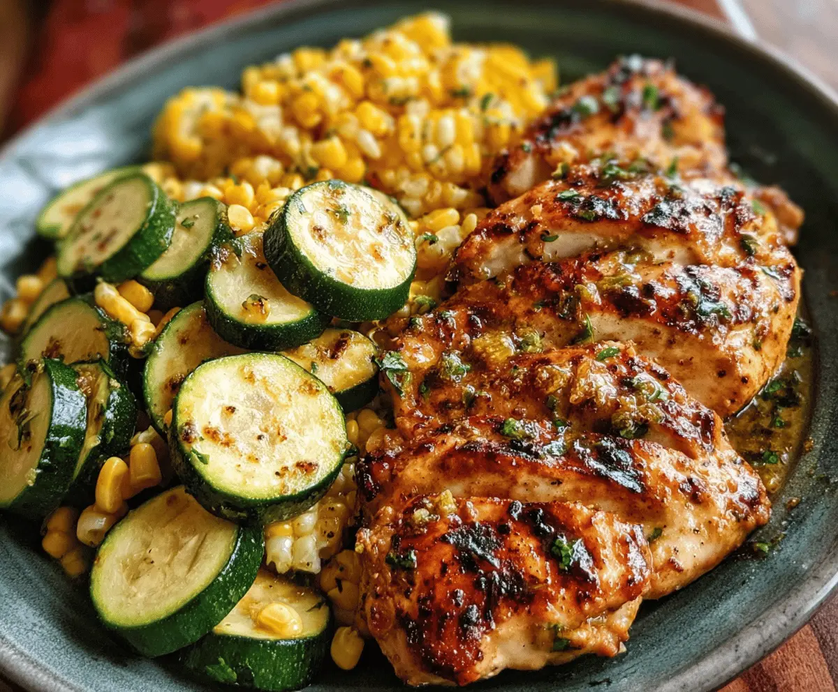 Garlic Butter Chicken with Zucchini and Corn