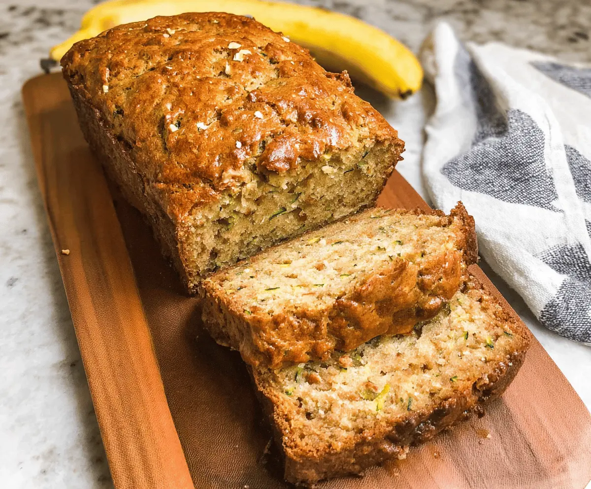 Moist Zucchini Banana Bread Recipe