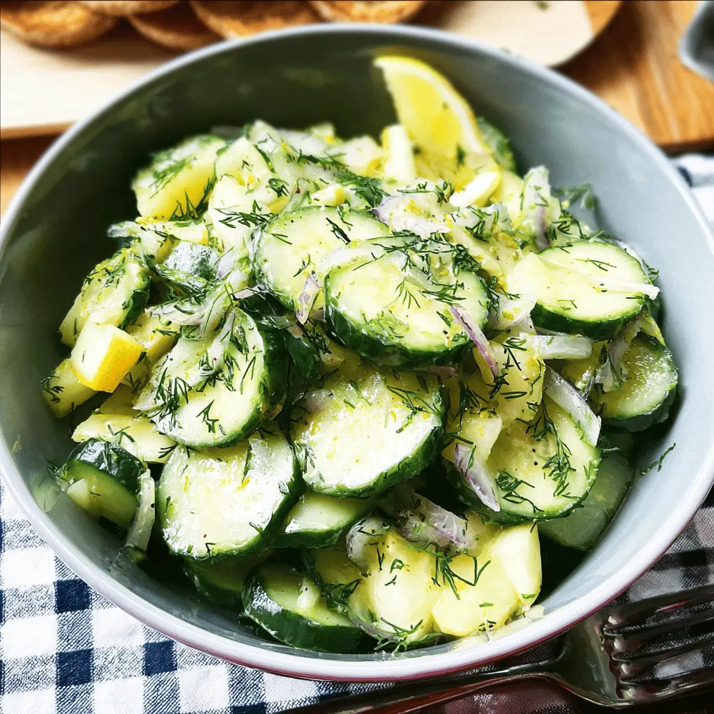 Refreshing Lemon Dill Cucumber Salad Recipe
