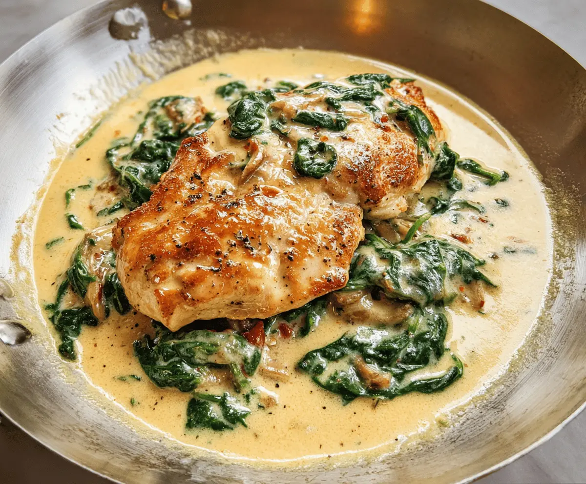 Easy Chicken Florentine with Creamy Spinach Sauce