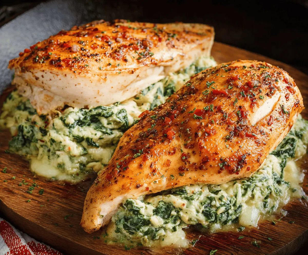 Easy Spinach Stuffed Chicken Breasts Recipe