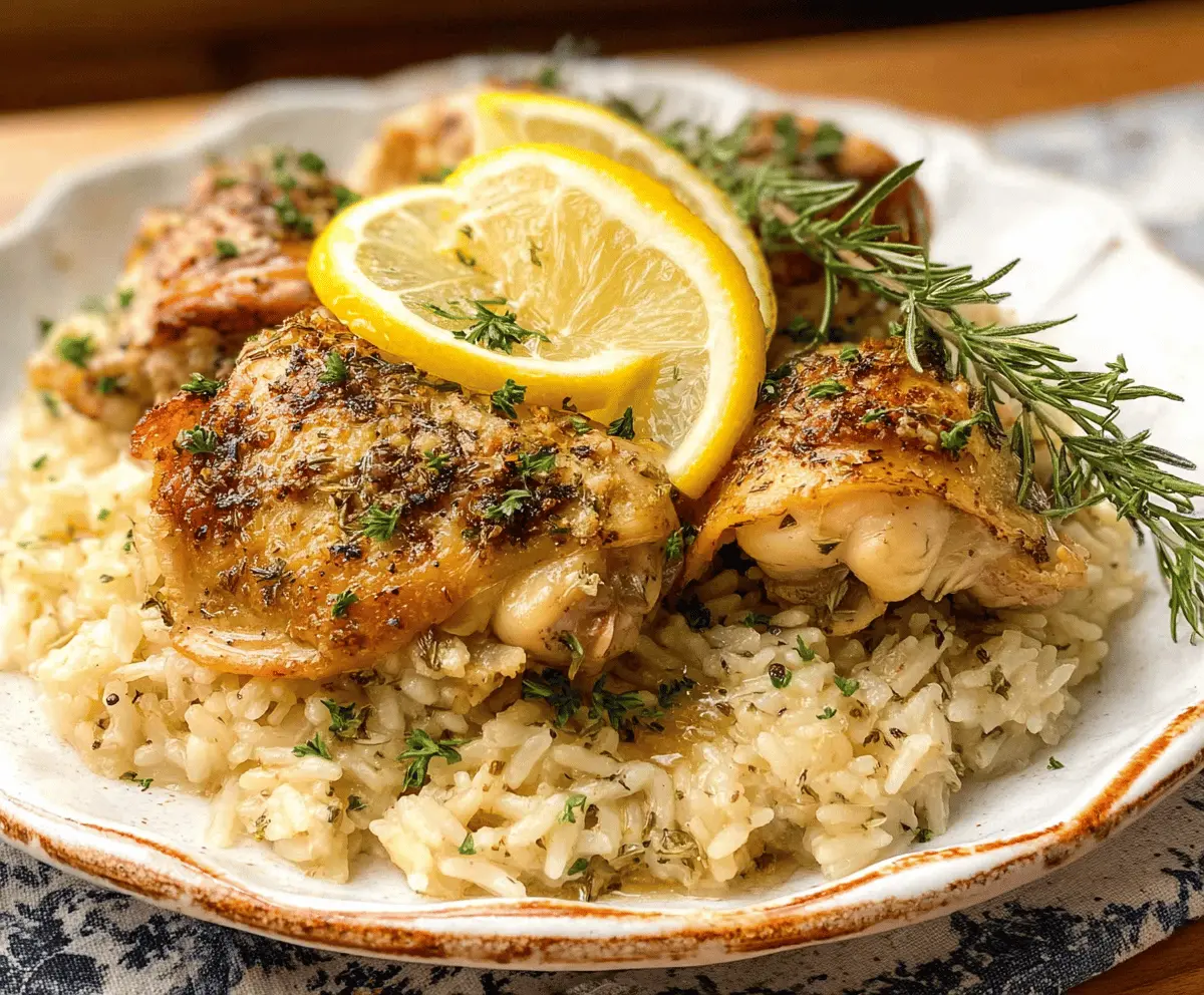 Easy Slow Cooker Lemon Herb Chicken and Rice Recipe