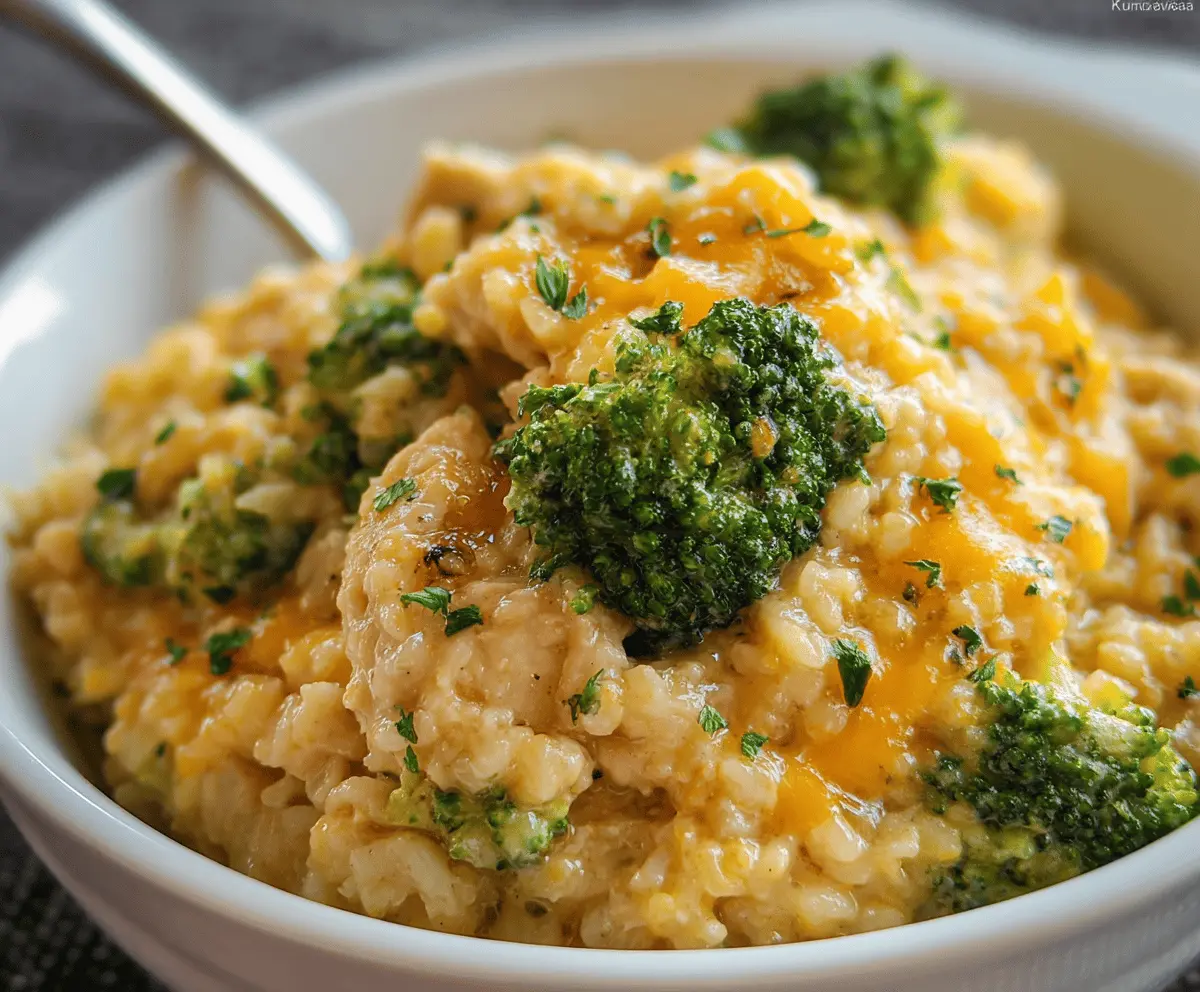 Easy Crockpot Cheesy Chicken Broccoli Rice