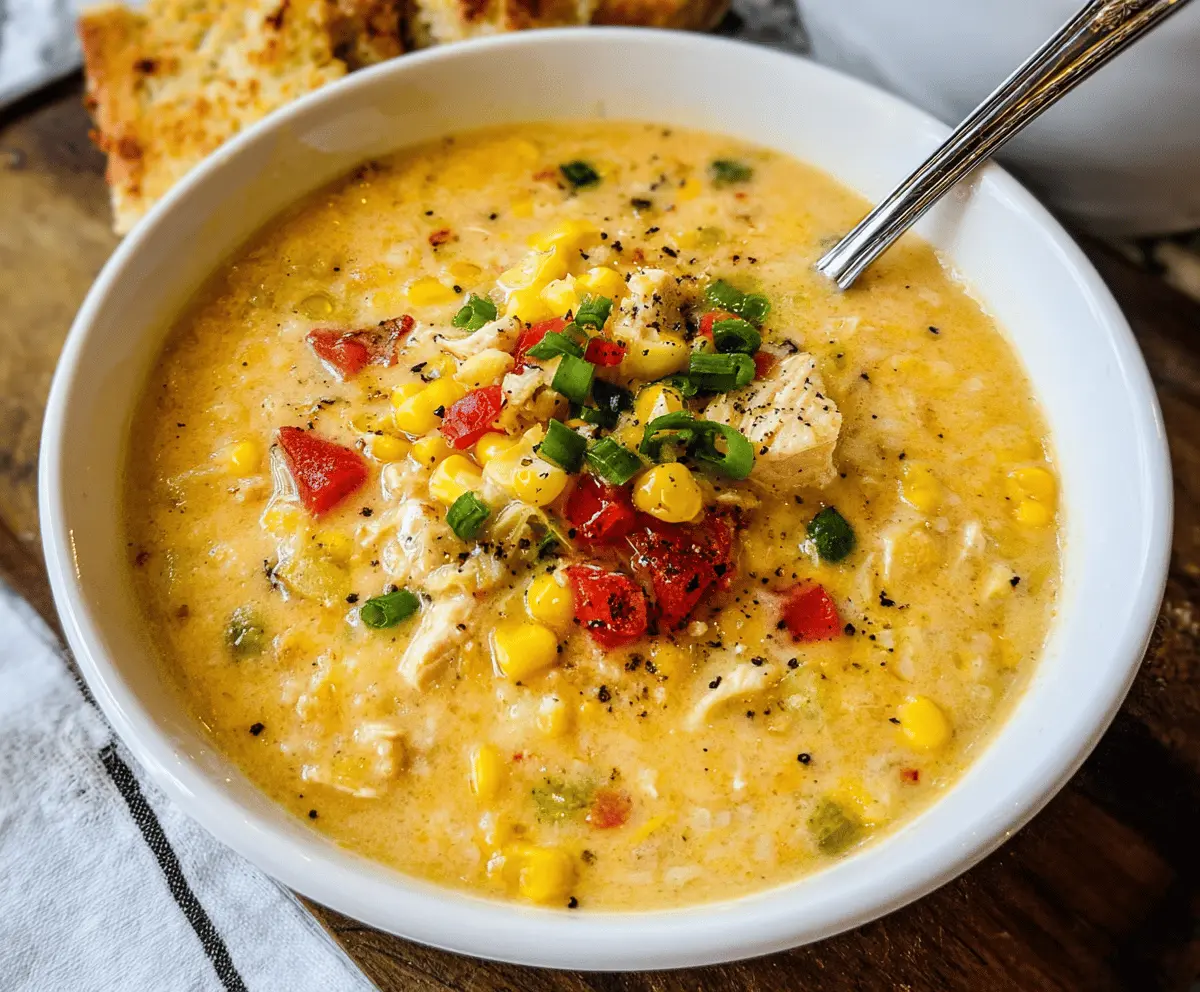 Easy Crockpot Chicken Corn Chowder Recipe