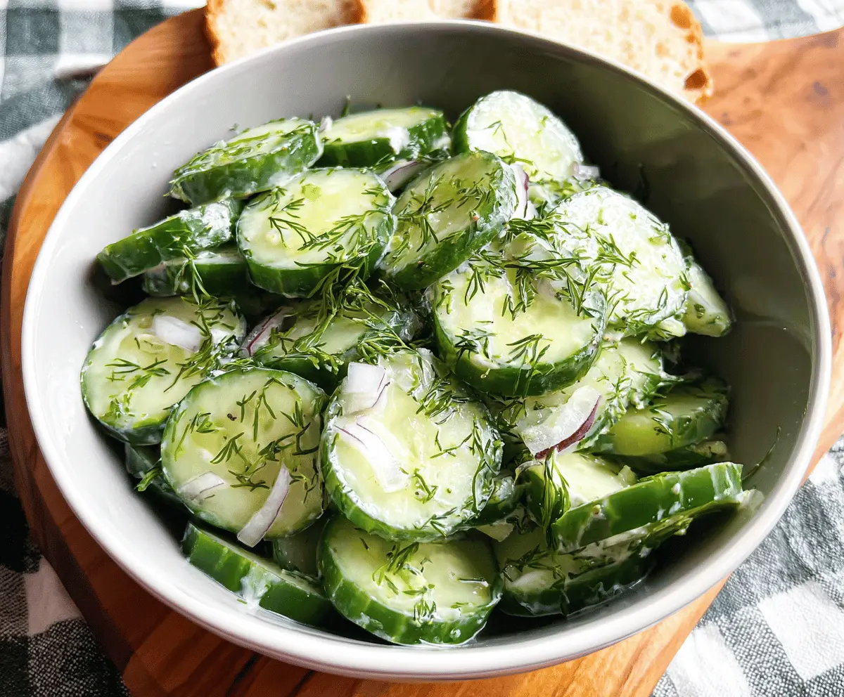 Fresh Cucumber Dill Salad Recipe for Summer