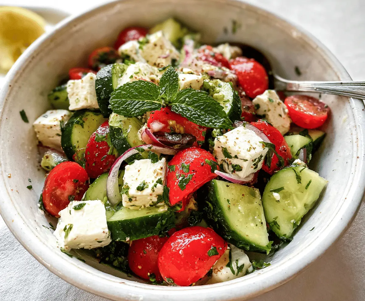 Fresh and Easy Greek Cucumber Salad Recipe