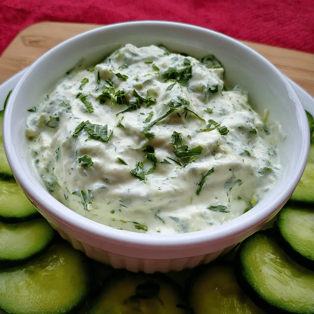 Creamy Cucumber Dip Recipe for Easy Snacks