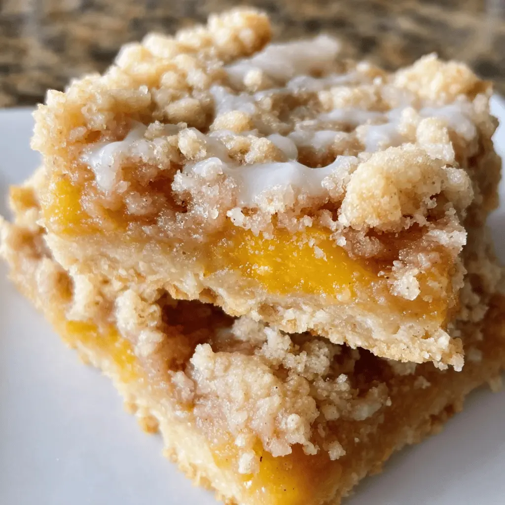 Easy Peach Crumble Bars with Sweet Crunch Topping