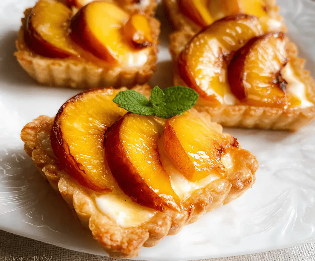 Mini Peach and Cream Cheese Tarts Recipe