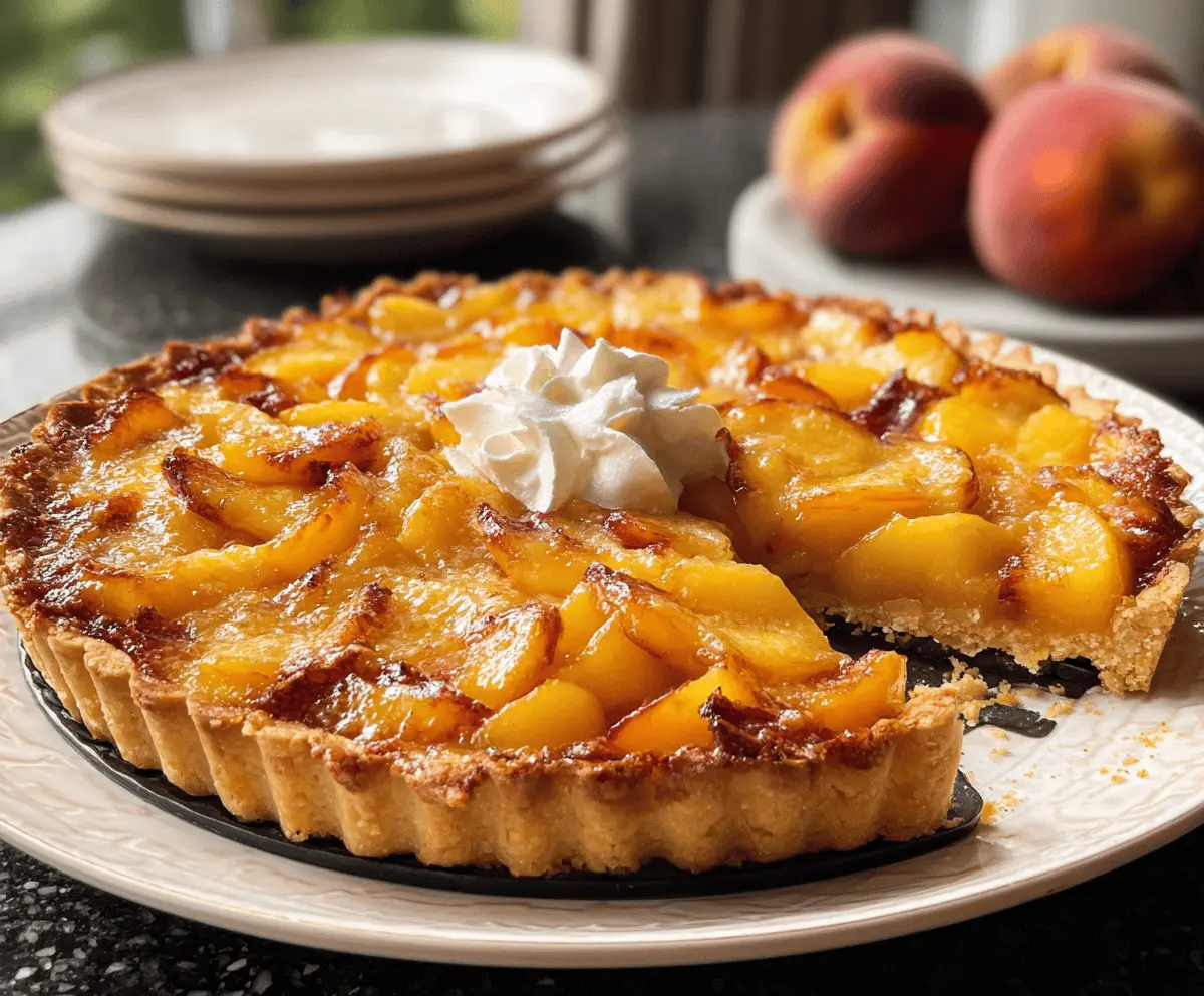 Easy Peach Tart Recipe with Fresh Fruit