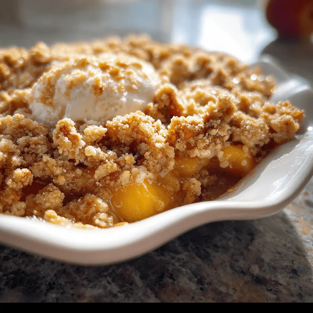 Easy Peach Crisp Recipe with Sweet Crunch Topping
