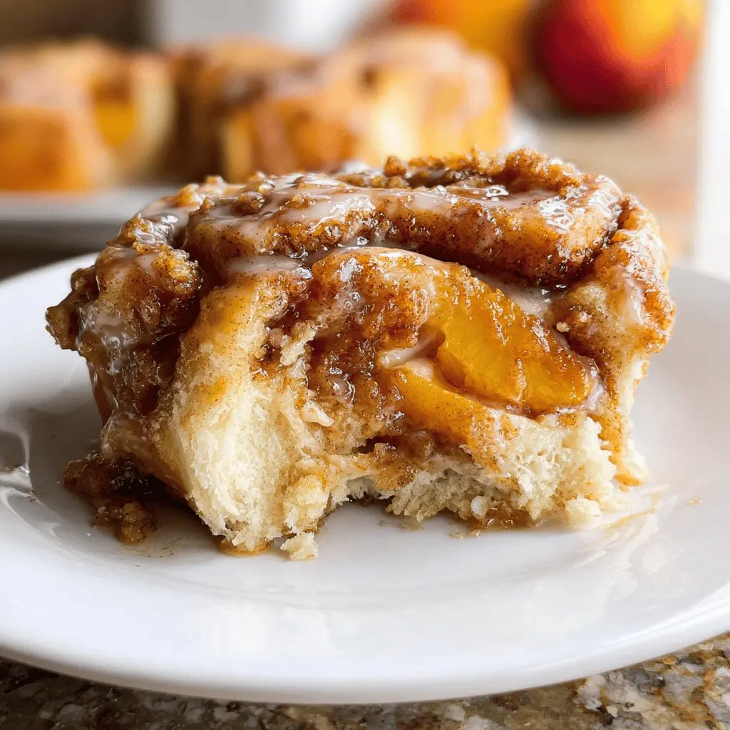 Peach Cobbler Cinnamon Rolls Recipe