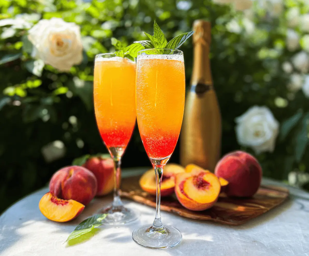 Easy Peach Bellini Recipe for Summer
