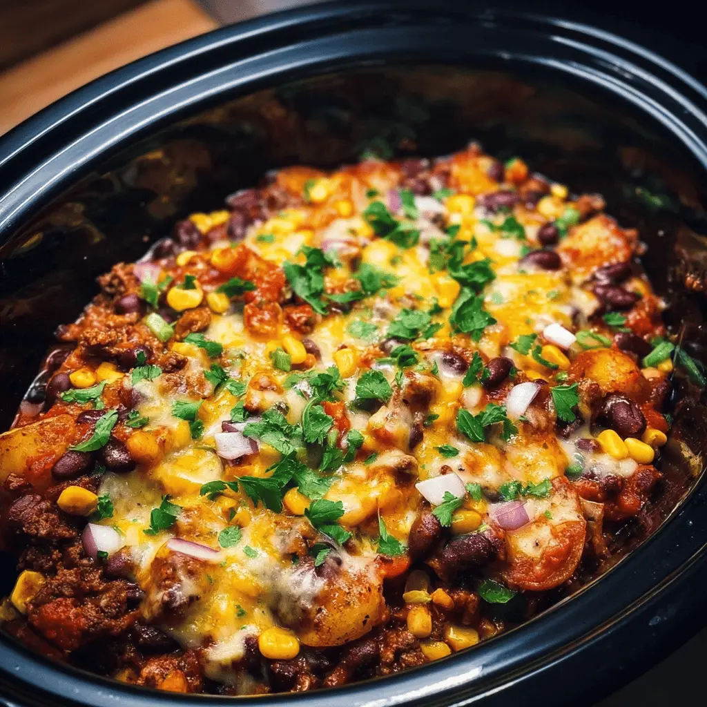 Easy Slow Cooker Cowboy Casserole Recipe