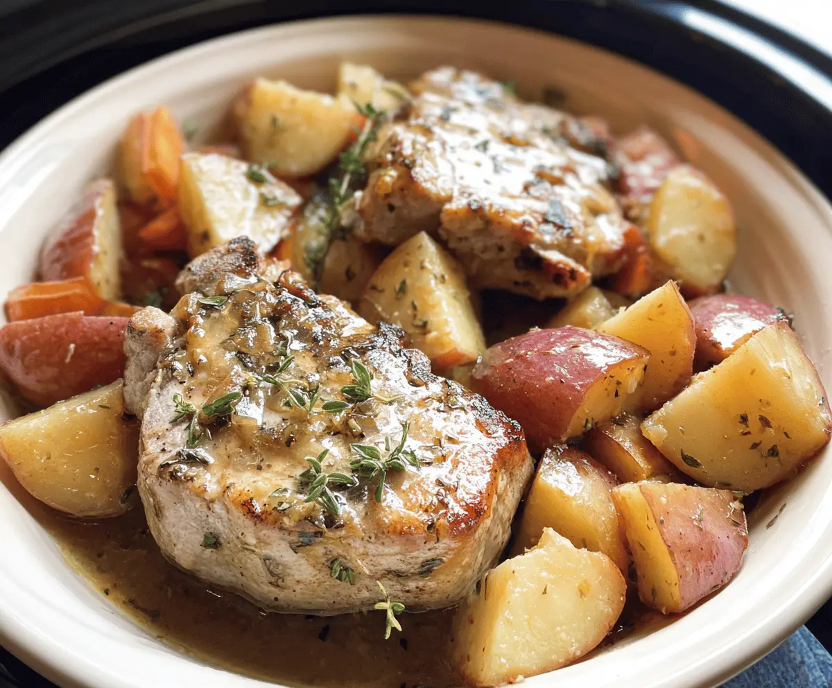 Easy Crock Pot Pork Chops with Potatoes Recipe