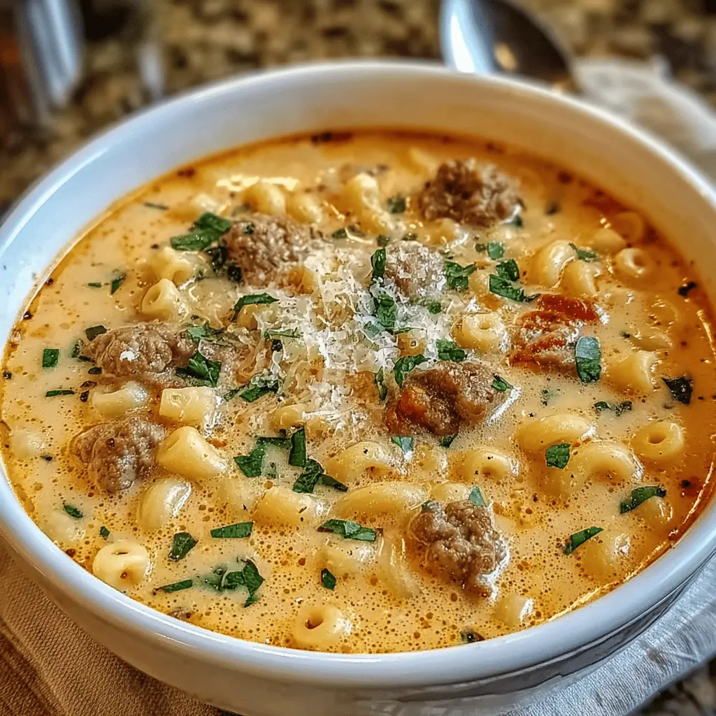 Creamy Parmesan Italian Sausage Soup Recipe