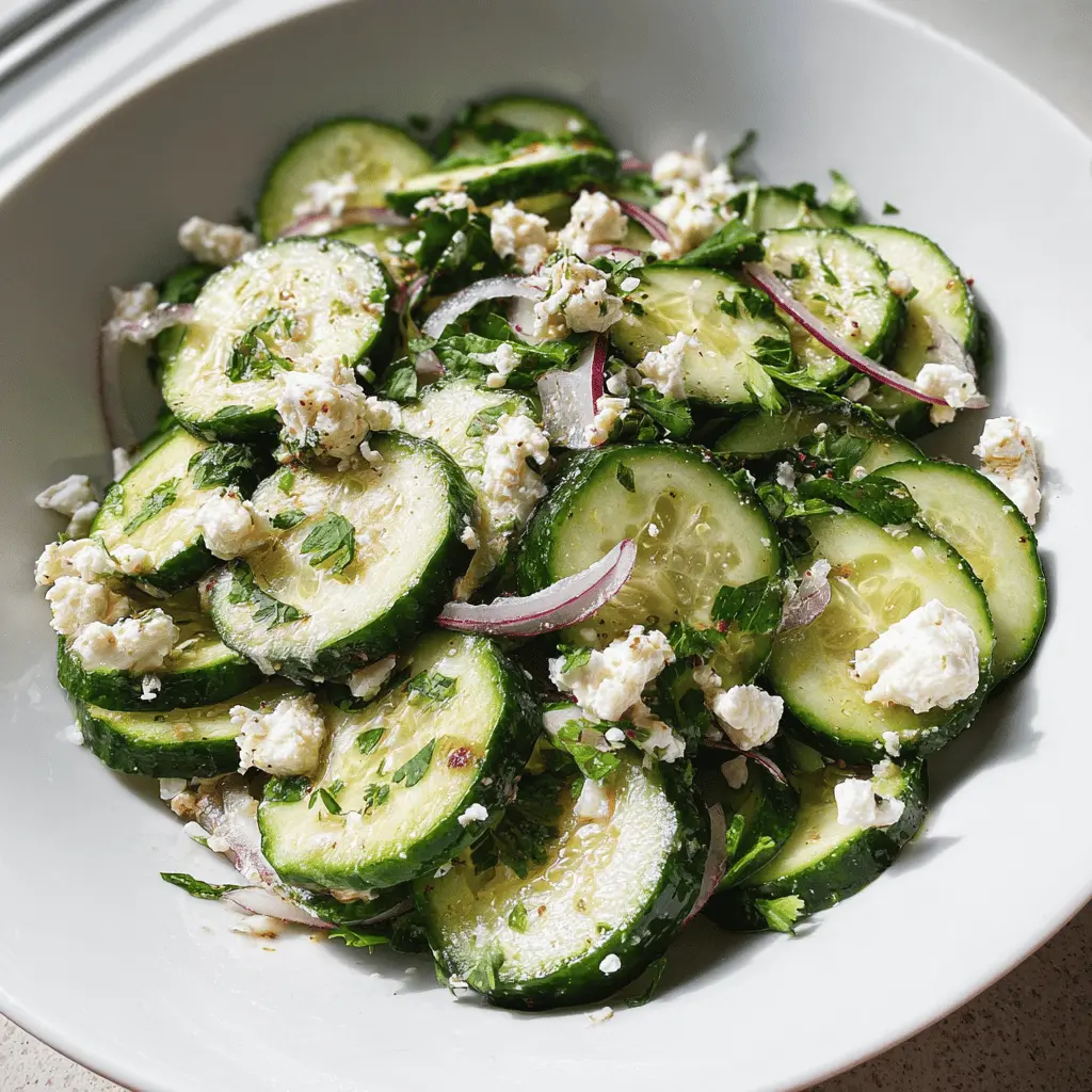 Refreshing Cucumber Feta Salad Recipe