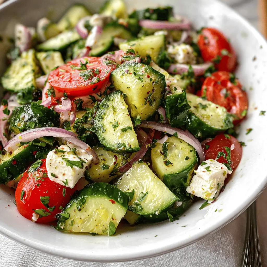 Fresh and Easy Greek Cucumber Salad Recipe