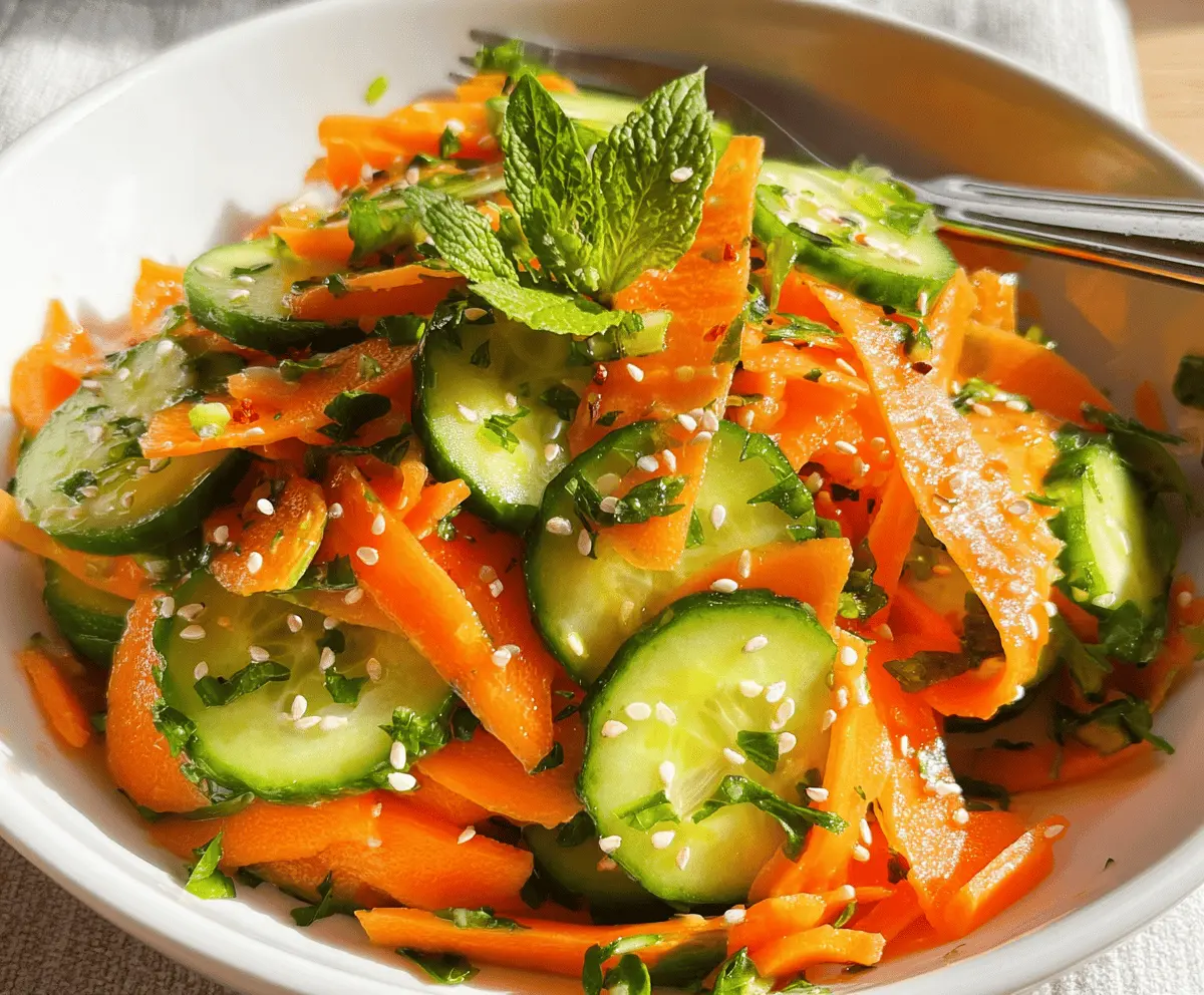 Fresh and Crunchy Carrot Cucumber Salad Recipe