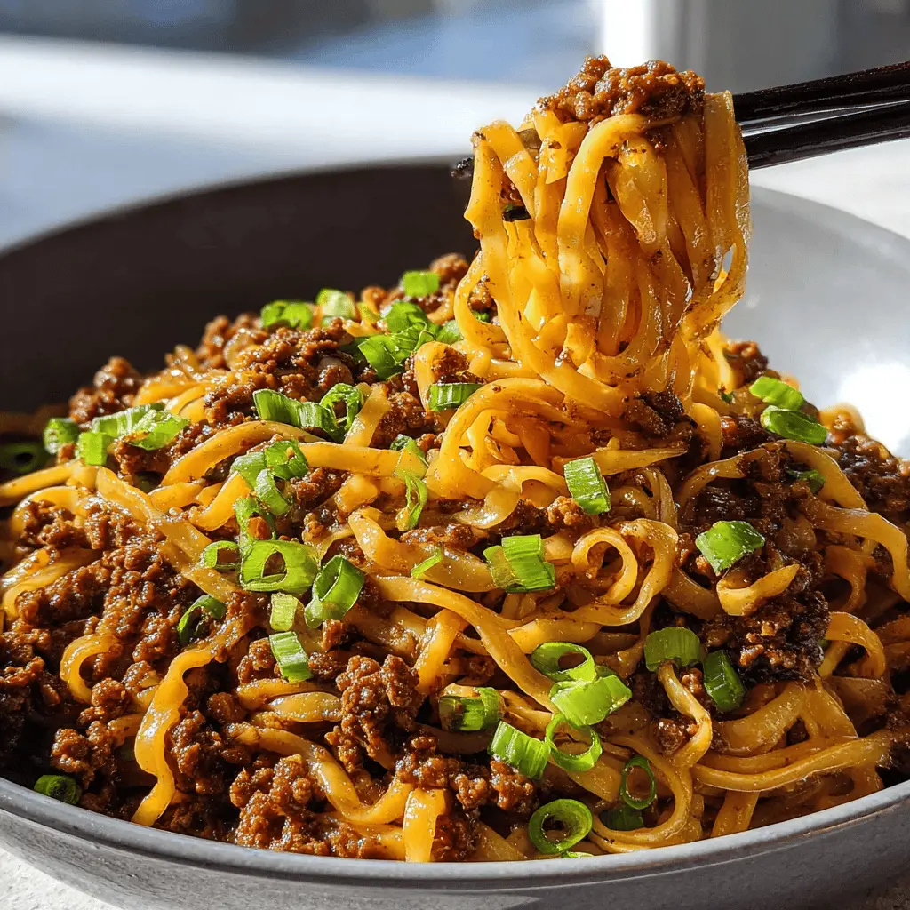 Easy Mongolian Ground Beef Noodles Recipe