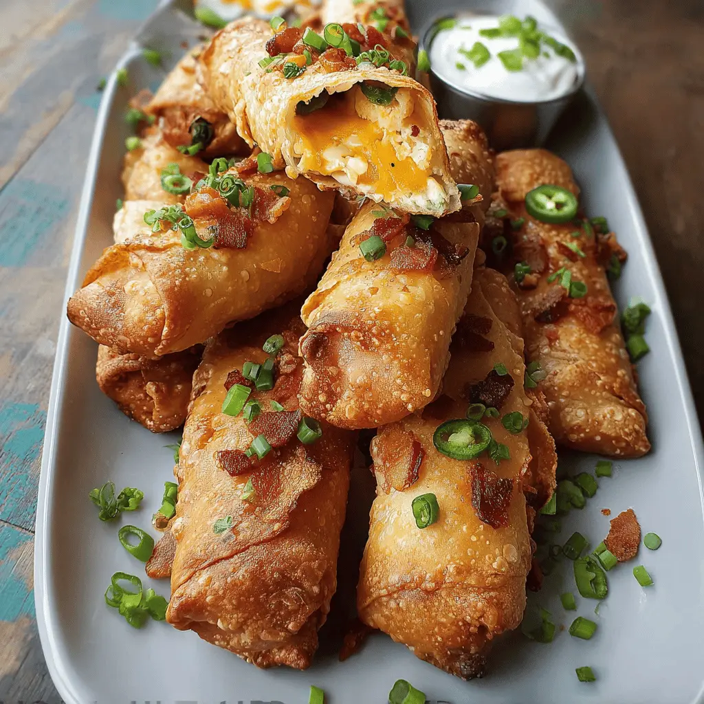 Crispy Bacon Jalapeño Popper Eggrolls Recipe