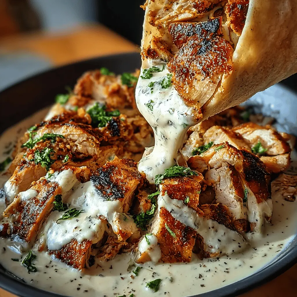 Easy Chicken Shawarma with Creamy Garlic Sauce