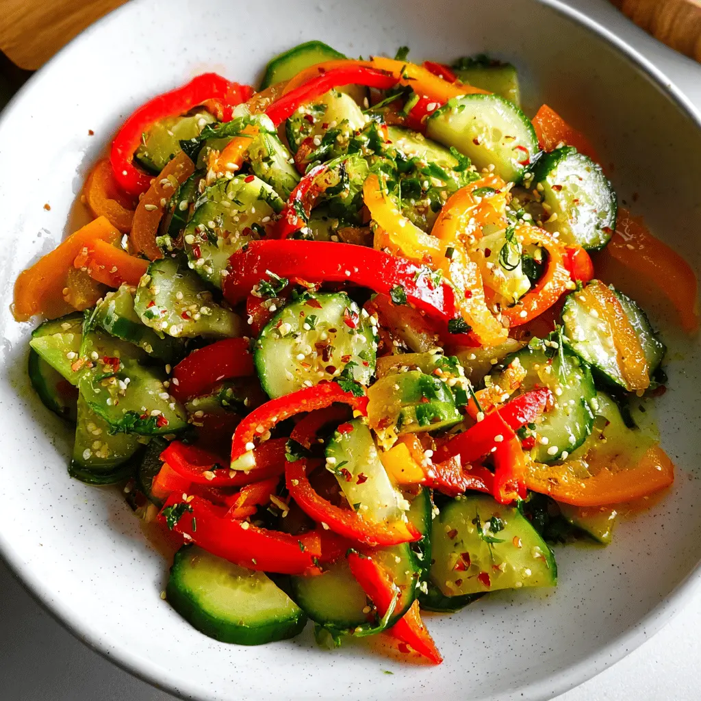 Refreshing Cucumber and Sweet Pepper Salad Recipe