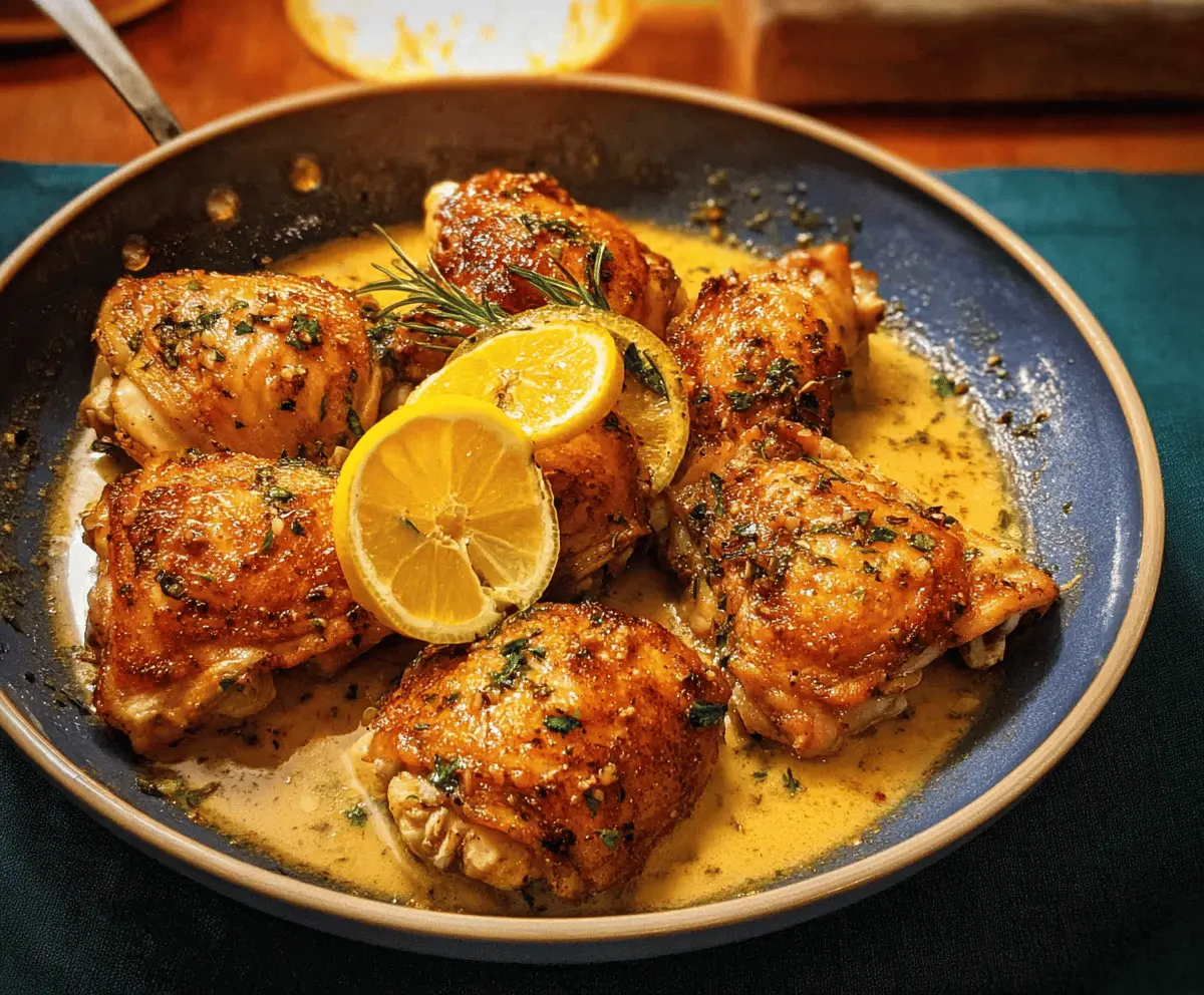 Easy Garlic Lemon Chicken Thighs Recipe