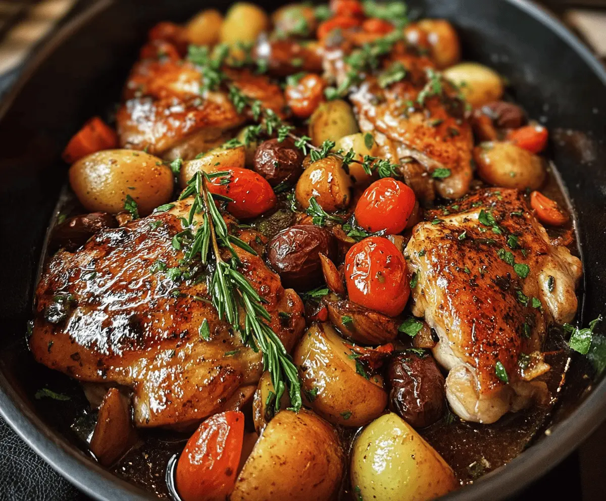 Easy One Pan Balsamic Chicken Dinner
