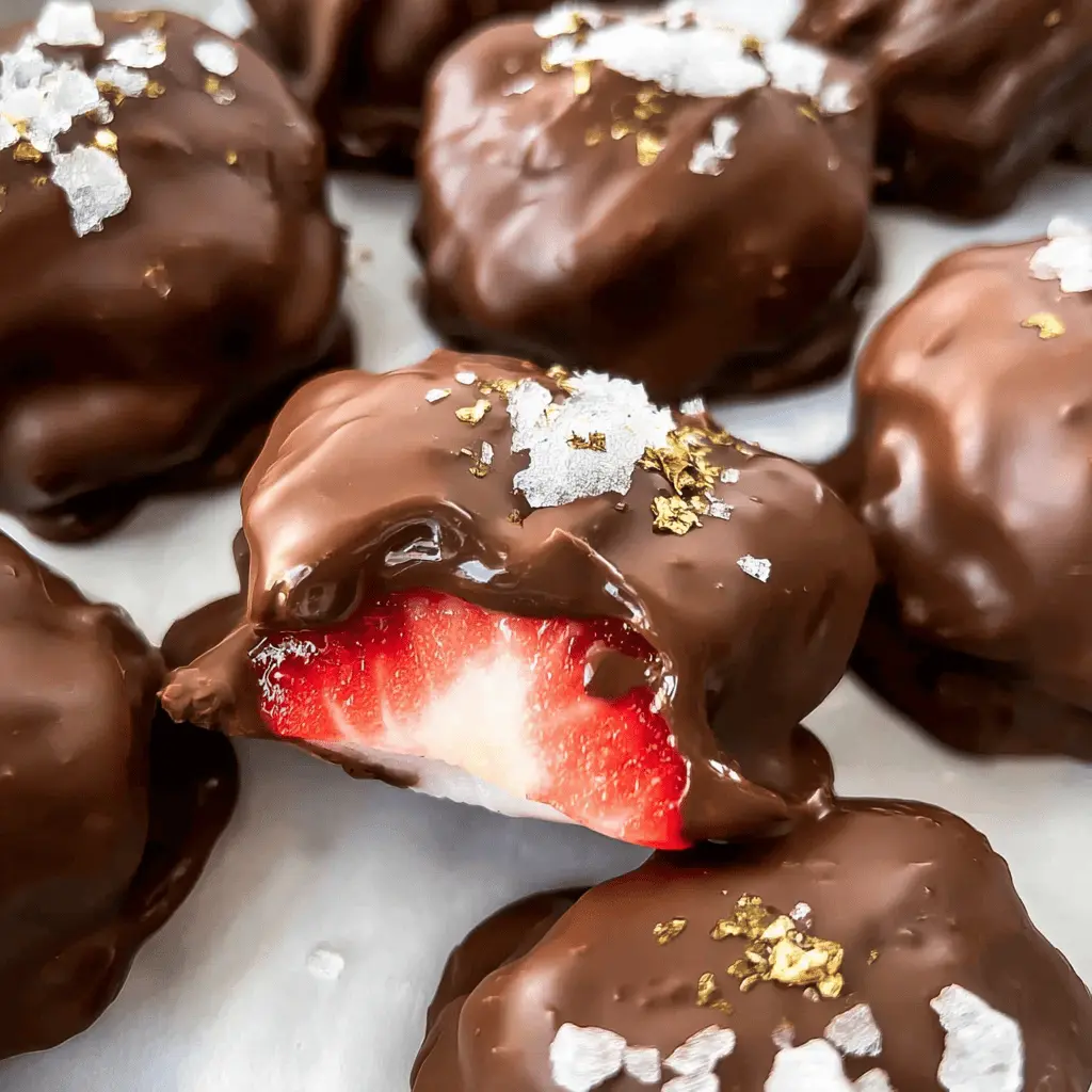 Easy Chocolate Strawberry Frozen Yogurt Bites Recipe