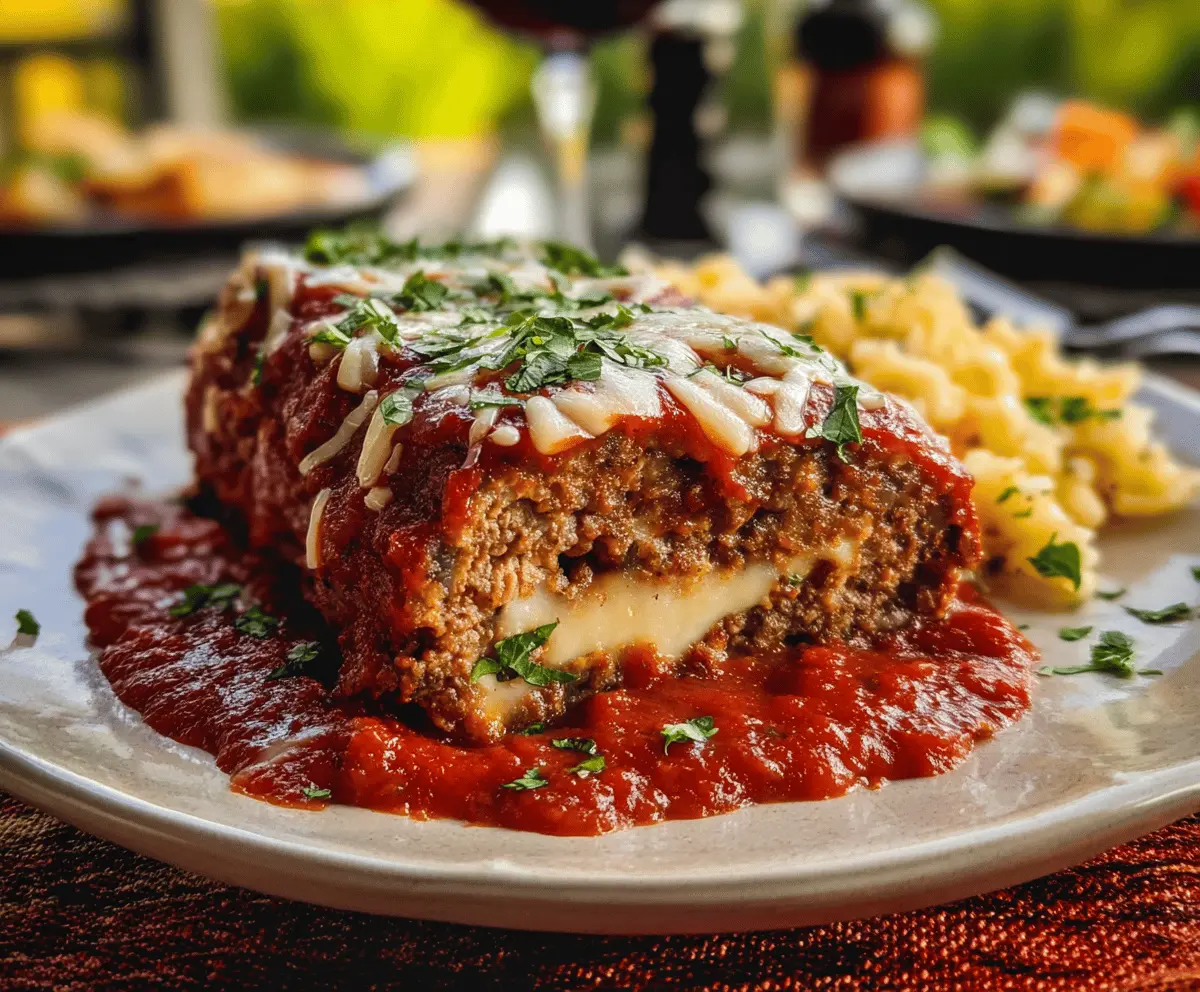 Stuffed Italian Meatloaf Recipe with Cheese
