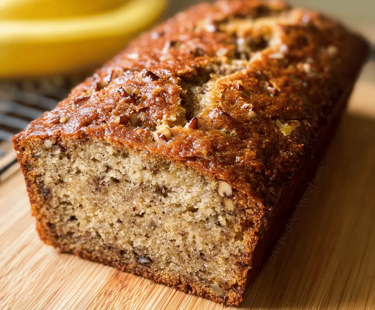 Moist Banana Nut Bread Recipe with Walnuts