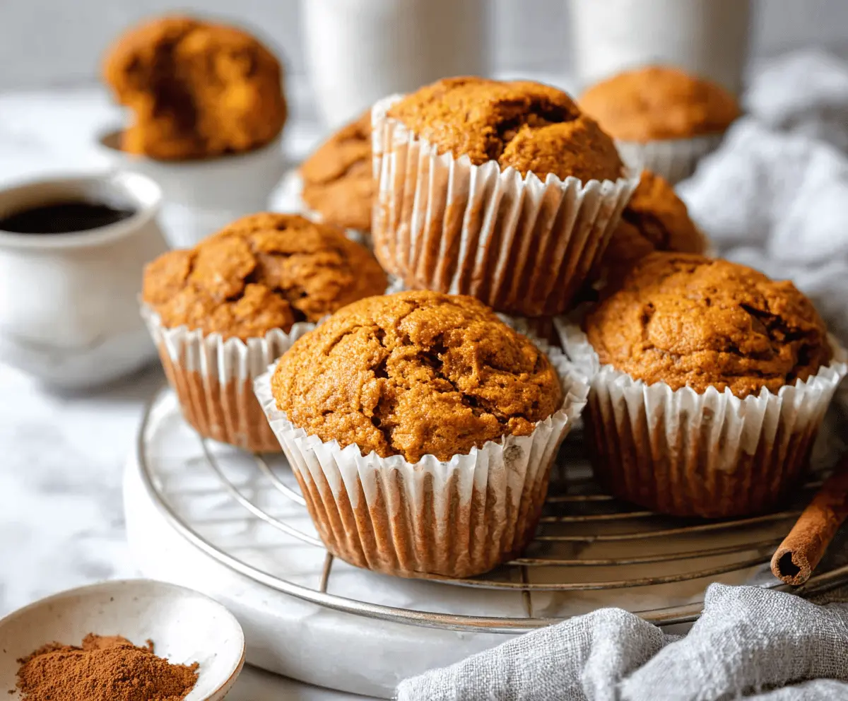 Delicious homemade Maple Spice Pumpkin Muffins topped with cinnamon and walnuts, perfect for fall breakfast or snack.