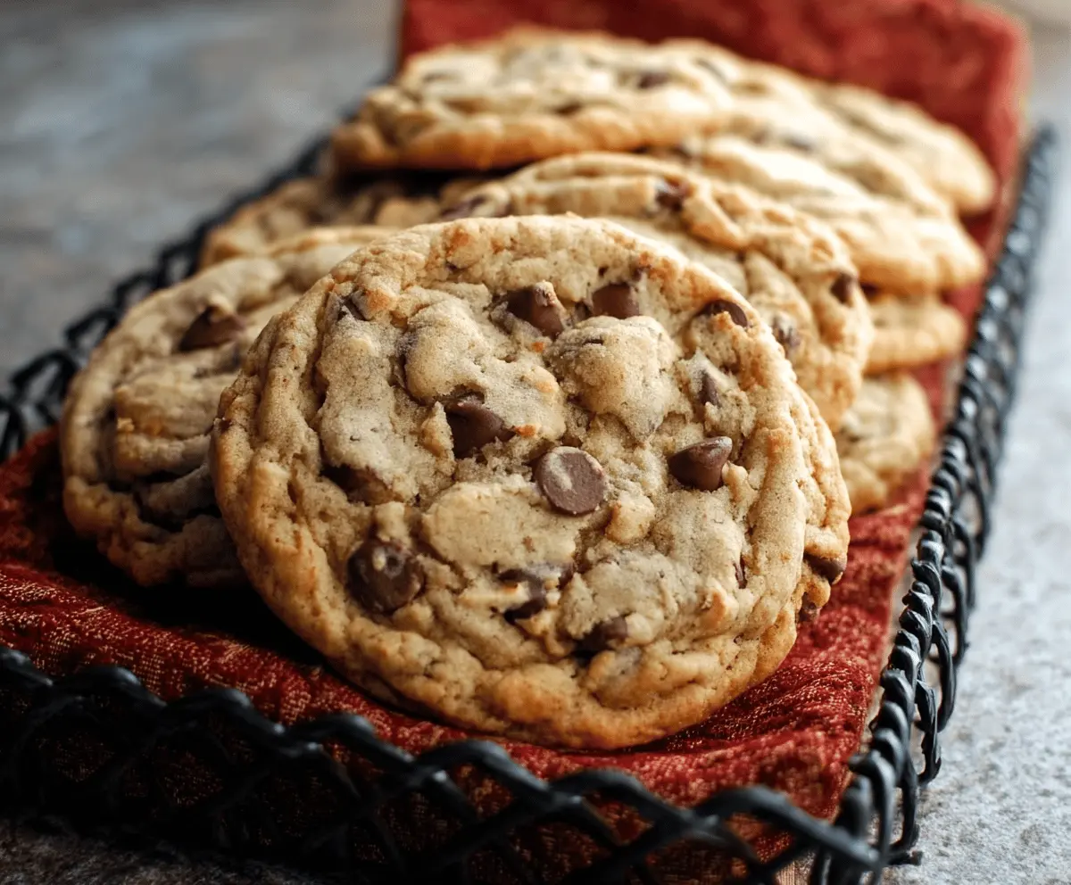 Delicious freshly baked chocolate chip cookies on a baking tray, perfect for sharing or enjoying with a glass of milk.