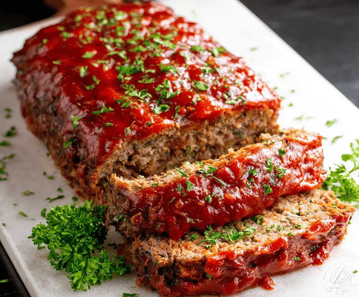 Delicious homemade keto meatloaf with low-carb ingredients and savory flavor.