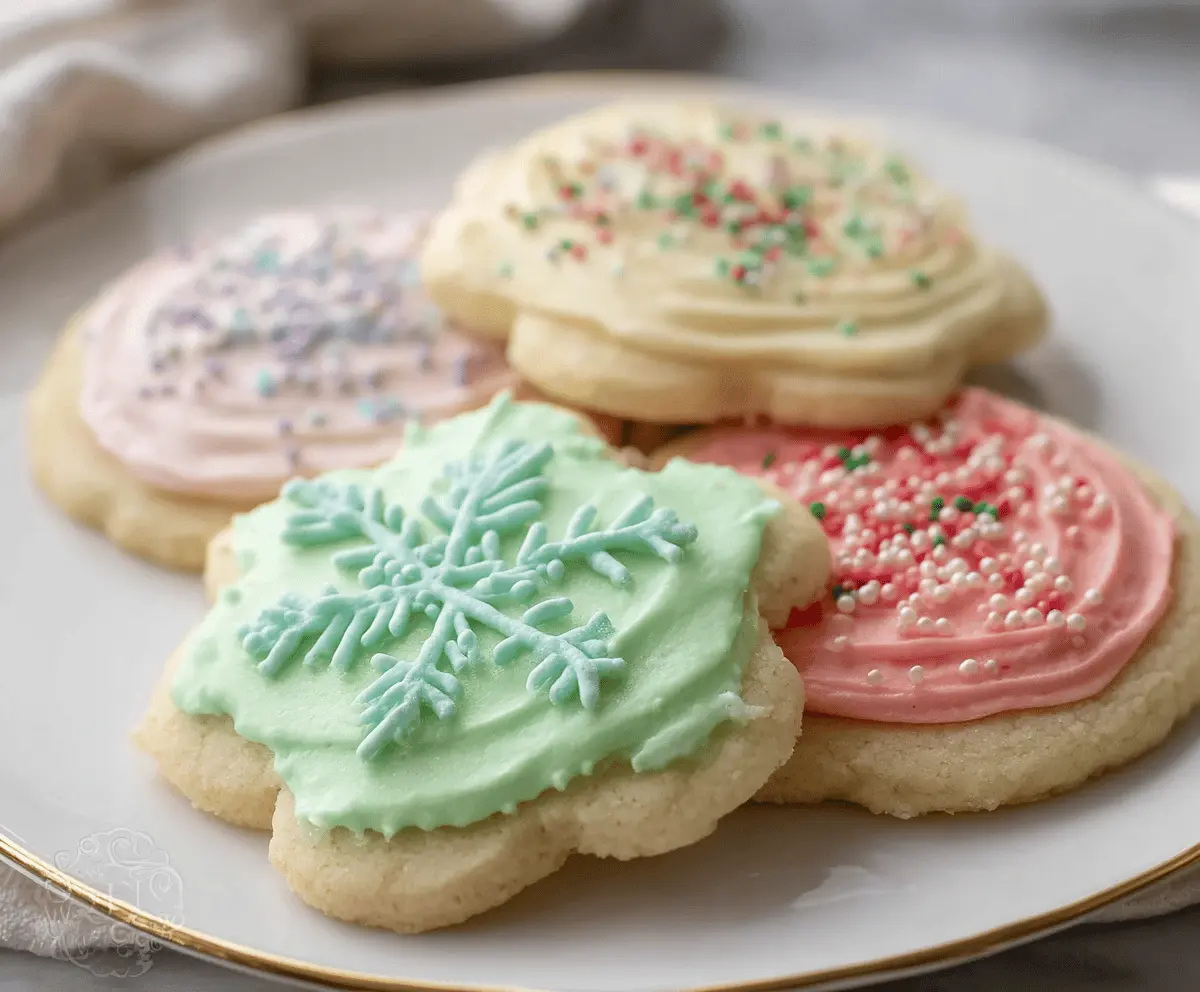 Delicious homemade sour cream sugar cookies with a golden crust and sprinkle of sugar on top.