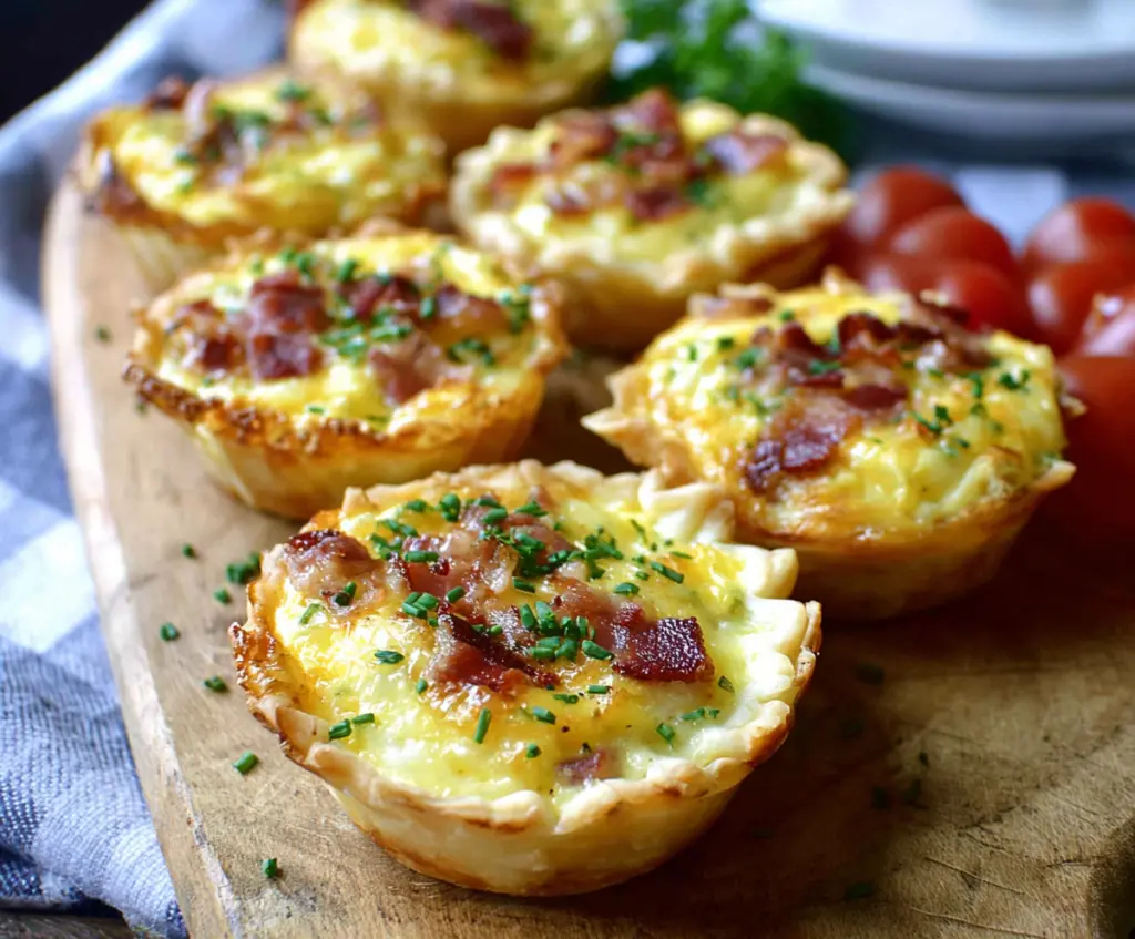 Delicious Mini Quiche Lorraine with crispy crust and savory filling