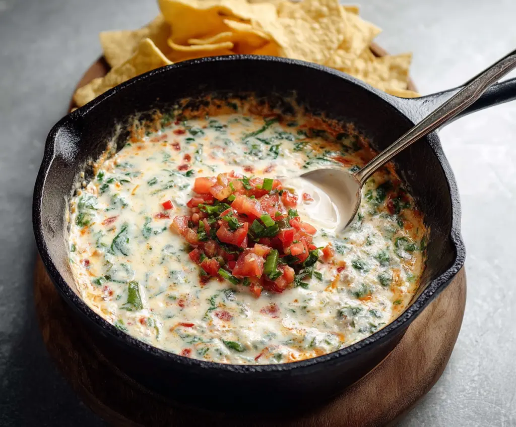 Delicious 54th Street Gringo Dip served in a bowl with fresh dipping chips.
