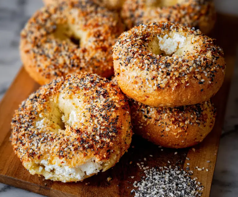 Fluffy Cottage Cheese Almond Flour Bagel