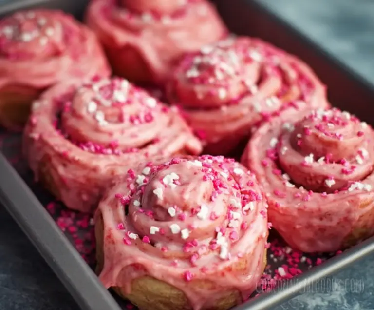 Pink Velvet Cinnamon Rolls