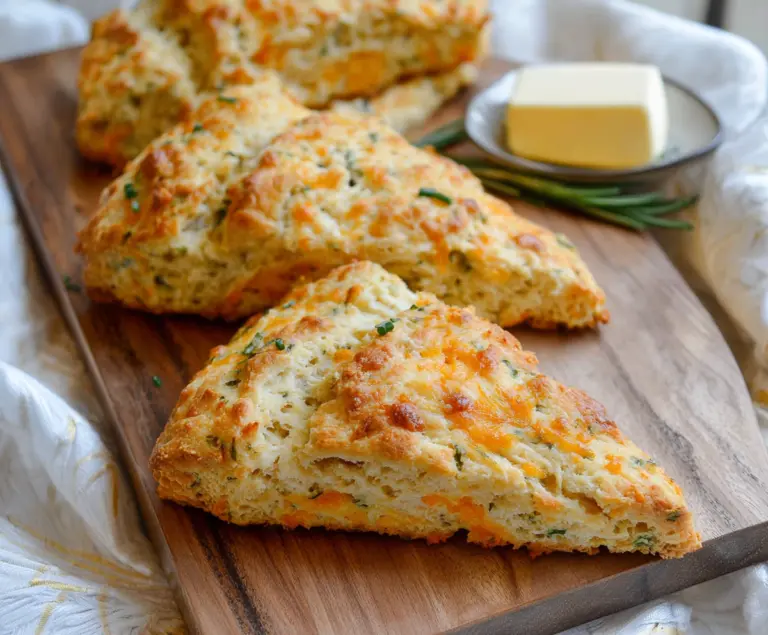 Sharp Cheddar And Chive Sourdough Scones