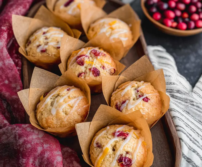 Sourdough Cranberry Orange Muffins