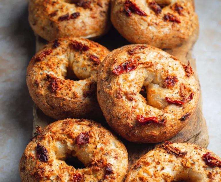 Sun-Dried Tomato Sourdough Bagels