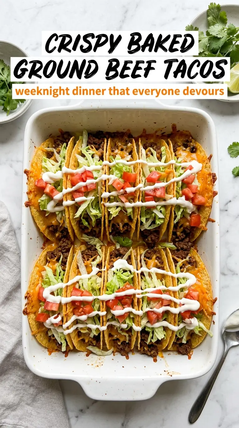 Crispy Baked Ground Beef Tacos golden crunchy