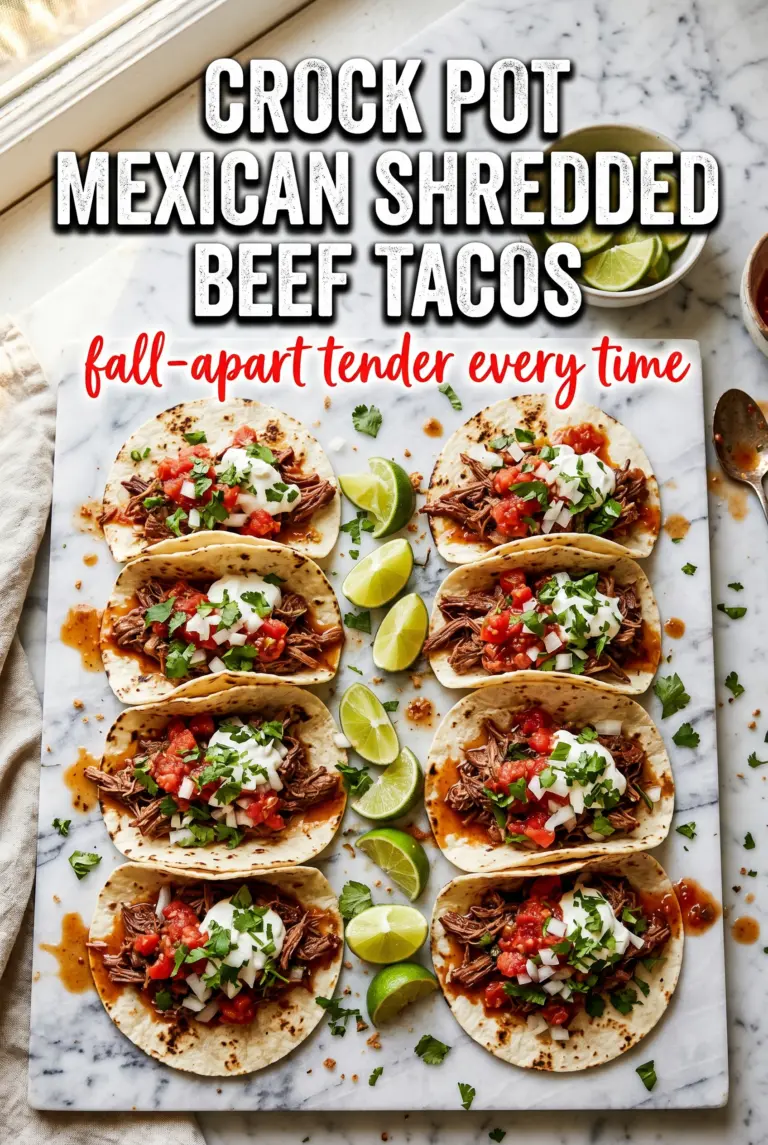 Crock Pot Mexican Shredded Beef Tacos