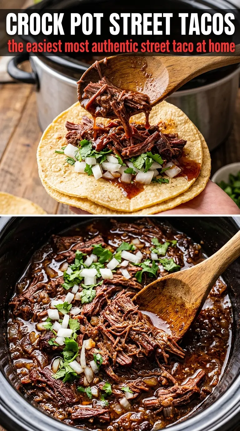Crock Pot Street Tacos tender shredded beef