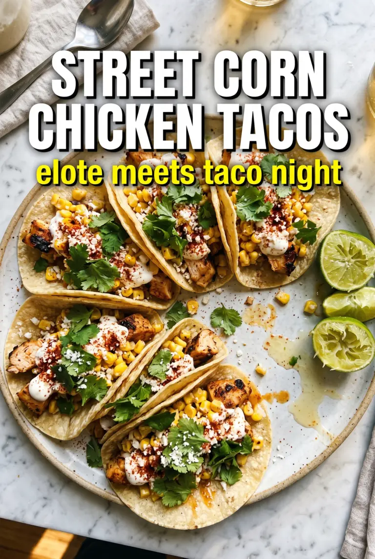 Street Corn Chicken Tacos